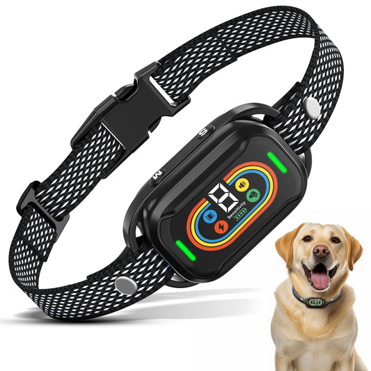 Dog Bark Shock Collar for Large Medium Small Dogs,Smart Bark Collar,Rechargeable anti Barking Training Collar with 7 Adjustable Sensitivity, with Beep Vibration